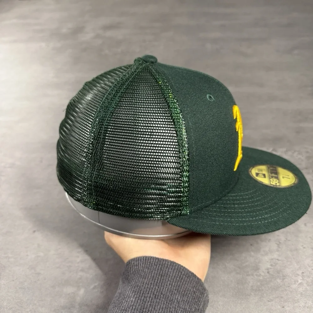 New Era‎ Oakland Athletics A's Hat 7 1/4 59Fifty Cap Mesh Green Floral Nature